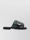 GUCCI QUILTED LOGO BUCKLE SANDALS