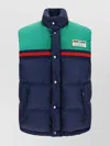 GUCCI QUILTED PADDED COLOR-BLOCK DOWN VEST