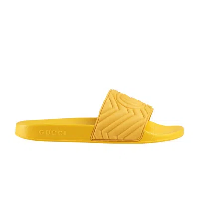 Pre-owned Gucci Quilted Slide 'yellow' | Men's Size 11