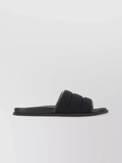 Gucci Quilted Strap Flat Sole Open Toe Slippers