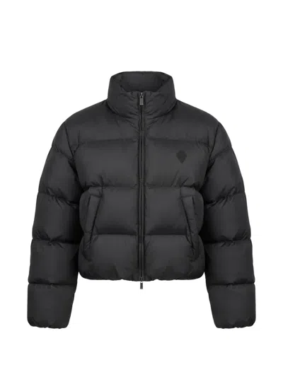 Gucci Quilted Web-stripe Jacket In Black