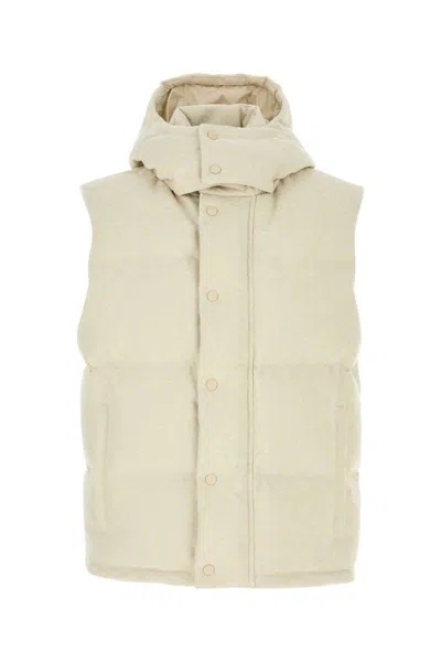 Gucci Ivory Cotton Blend Down Jacket In Neutral
