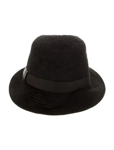 Pre-owned Gucci Rabbit Fur Bucket Hat In Black