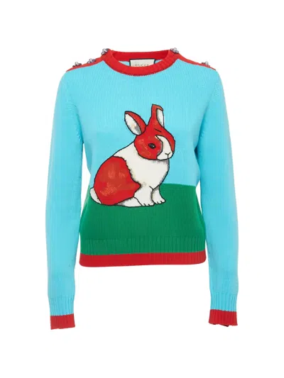 Pre-owned Gucci Rabbit Sweatshirt In Blue