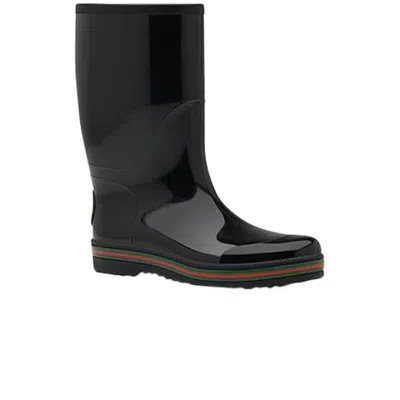 Pre-owned Gucci Rain Boot  | Black | Men's Size 8