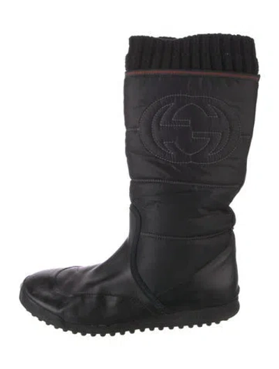 Pre-owned Gucci Rain Boots In Black