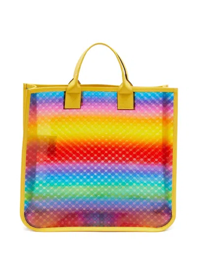 Pre-owned Gucci Rainbow Gg Tote Bag In Yellow