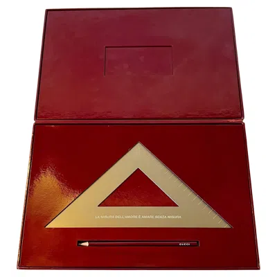 Pre-owned Gucci Rare Stationery Set In Red
