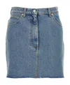 Gucci Denim Miniskirt In Blue