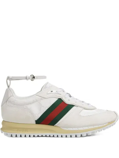 Gucci Re-motion Face-up Sneakers In White