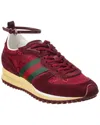 Gucci Re-motion Gg Nylon & Suede Sneaker In Red
