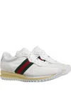 Gucci Re-motion Monogram Stripe Sneakers In White