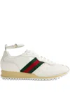 Gucci Motion Sneaker With Adjustable Ankle Strap In White