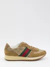 Gucci Men Re-motion Gg Nylon And Suede Sneakers In Multi