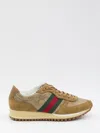 Gucci Men Re-motion Gg Nylon And Suede Sneakers In Multi