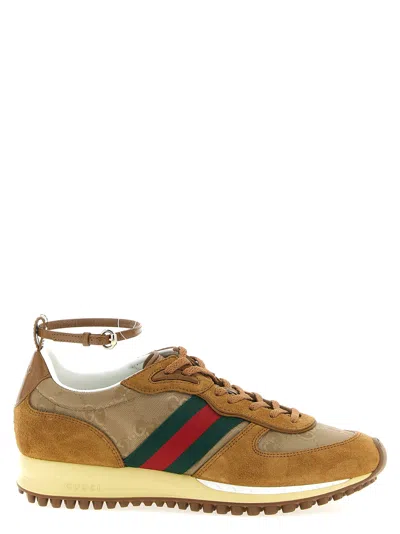 Gucci Re-motion Sneakers Brown In Multi
