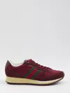 Gucci Motion Fabric Sneakers Suede Inserts In Burgundy