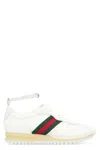 Gucci Motion Sneaker With Adjustable Ankle Strap In White