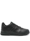 Gucci Re Web Black Lace Up Sneakers In Black