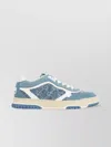 Gucci Denim Sneakers With Monogram Pattern In Blue