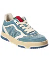 Gucci Re-web Gg Denim & Leather Sneaker In Multi