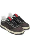Gucci Re-web Black And Gray Sneaker Men In Black
