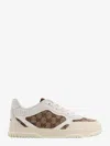 Gucci Re-web Leather And Original Gg Fabric Sneakers In White