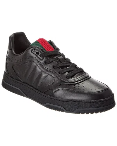 GUCCI GUCCI RE-WEB LEATHER SNEAKER