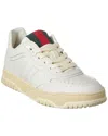 GUCCI GUCCI RE-WEB LEATHER SNEAKER