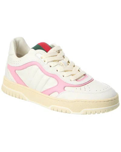 GUCCI GUCCI RE-WEB LEATHER SNEAKER