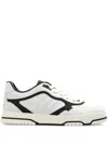 Gucci Men Re-web Leather Sneakers In White