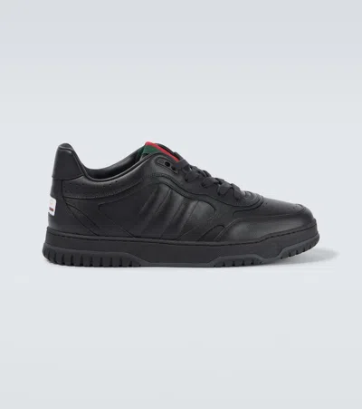 Gucci Re-web Sneakers In Black
