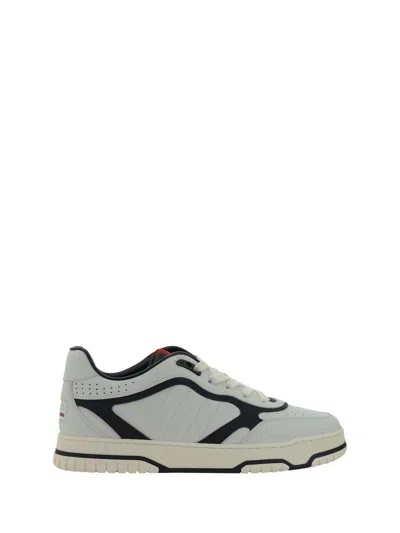 Gucci Re-web Leather Trainers In White