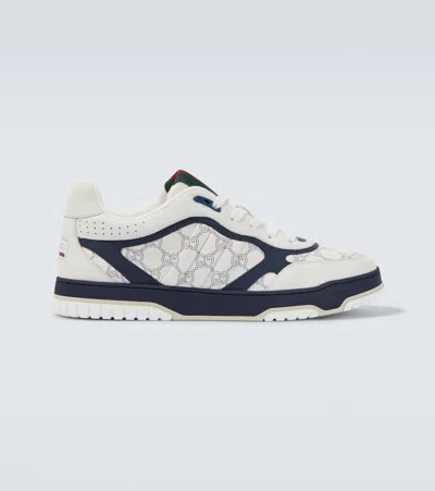 GUCCI RE-WEB LEATHER SNEAKERS