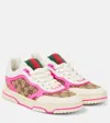 GUCCI RE-WEB LEATHER SNEAKERS