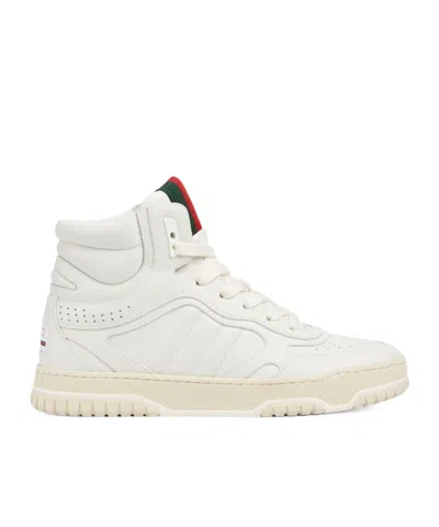 Gucci Re-web Series High-top Skate Shoes In White