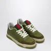 Gucci Re-web Sneaker In Green Gg Fabric Women