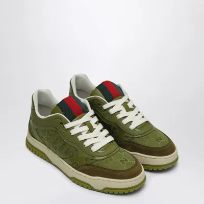 GUCCI GUCCI  RE-WEB SNEAKER IN GREEN GG FABRIC