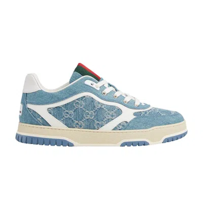 Pre-owned Gucci Re-web Sneaker 'light Blue Denim' | Men's Size 5