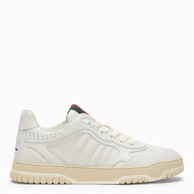 GUCCI GUCCI RE-WEB SNEAKER WHITE LEATHER WOMEN