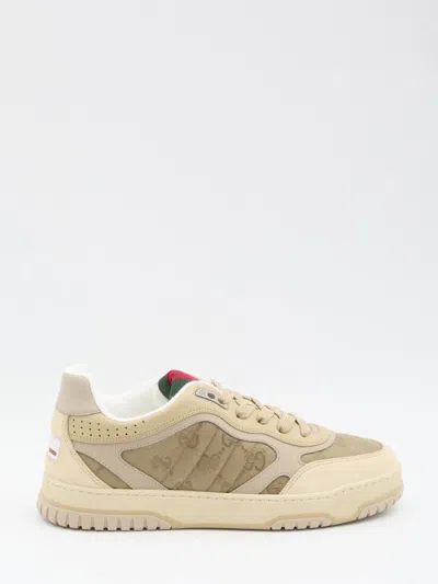 Gucci Re-web Sneakers In Beige