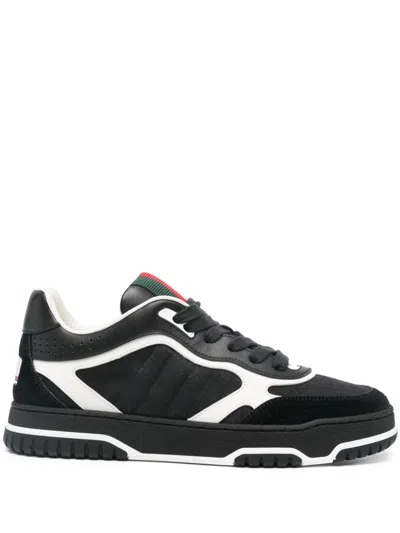Gucci Re-web Sneakers In Original Gg Fabric In Black