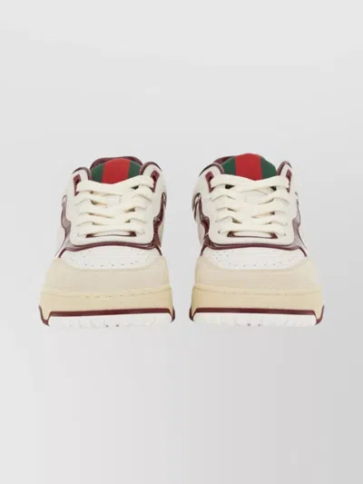 GUCCI RE-WEB SNEAKERS FEATURING CONTRAST PANELS
