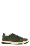 Gucci Round Toe Re-web Sneakers With Contrast Panel In Green