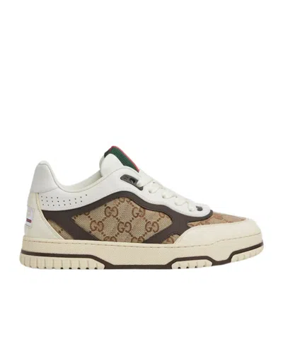 GUCCI GUCCI RE-WEB PANELLED LOW-TOP SNEAKERS