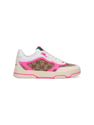 Gucci "re-web" Sneakers In Pink