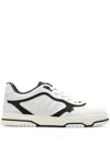 Gucci Men Re-web Leather Sneakers In White
