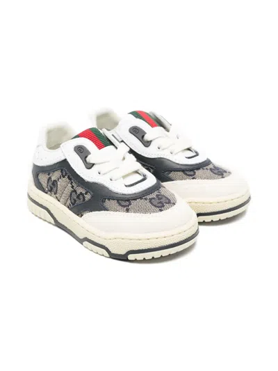 Gucci Kids' Re-web Sneakers In White