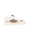 Gucci Re-web Leather And Original Gg Fabric Sneakers In White