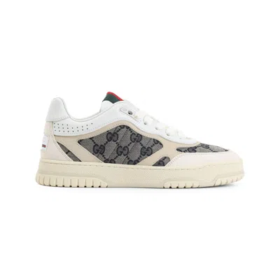 Gucci Re-web Trainer In Original Gg Canvas Women In White